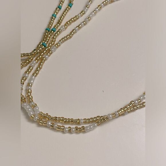 Belly Beads Bundle of 3 w/Elastic Waist Gold/Black/White/Blue Colors (NEW) - Picture 13 of 13